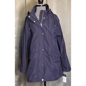 Lauren Ralph Lauren Black Label Womens Soft Shell Hooded Jacket Navy Large $250